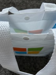 Microsoft shopping bag with snap button closure