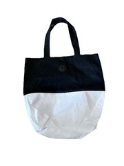 LULULEMON SHOPPING TOTE BAG, Reusable, Black & White Tyvek/Felt