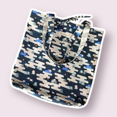 Mrs. Manyasi Reversible Handmade Tote Bag | Mountain & Chevron Print |