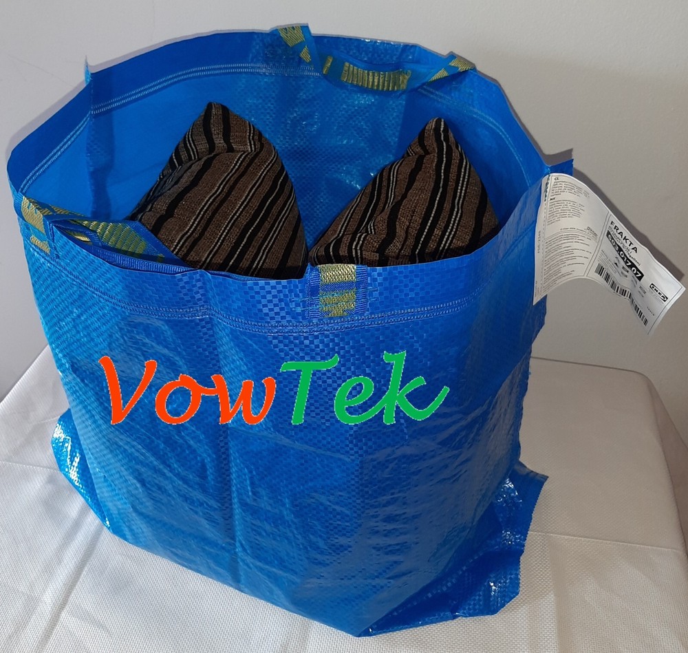 Six IKEA Medium ECO Friendly FRAKTA Tote for grocery shopping laundry storage