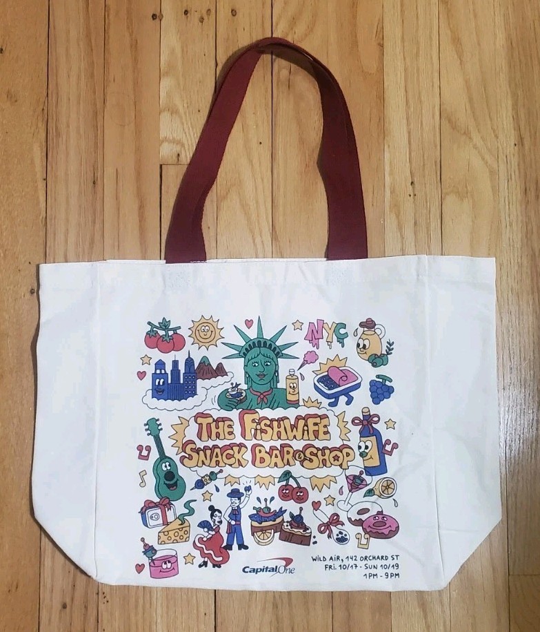 The Fishwife x Capital One Snack Bar Shop Tote Bag Exclusive Limited NYC NWOT