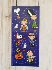 Peanuts Snoopy Vampire Happiness Halloween Reusable Tote Bag + Card + Stickers