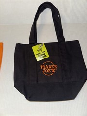 Trader Joes Mini Totes Trick Or Treat Halloween Set Of 2 “Black And Orange”