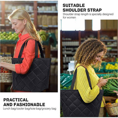 16 Qt. Large Insulated Cooler Tote Bag Reusable Grocery Ideal for Travel Picnics