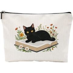Black Cat Makeup Bags, Toiletry Bags For Traveling Women, Small