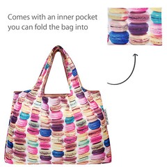Wrapables Large & Small Foldable Tote Nylon Reusable Grocery Bags, Set of 2