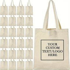1pc customizable bag-reusable durable shopping bag with personalized text/logo ❀