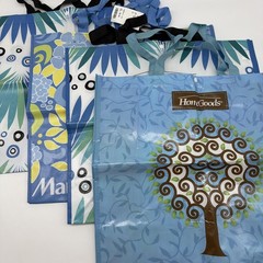 Marshall’s Homegoods Reusable Bags X4 Blue Theme 17”x 19”