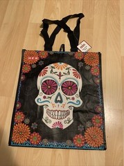 New Day Of The Dead Lot Of Three Reusable Grocery Shopping Bags Halloween