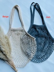 2X Reusable Fish Net Grocery Shopping Bag Cotton Made Environmental Friendly