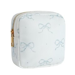 RSRSLEII Small Waterproof Nylon Makeup Bag with Bow Pattern, 03Dot