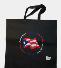 BLACK PUERTO RICO SHOPPING BAG SOUVENIR 18.5″ X 17.5″