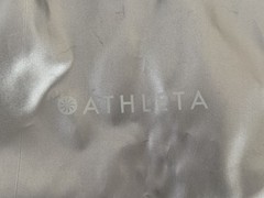 Silver Athleta Reusable Drawstring Bag 100% Recycled Polyester Used Good
