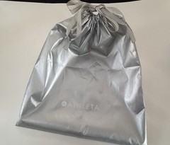 Silver Athleta Reusable Drawstring Bag 100% Recycled Polyester Used Good