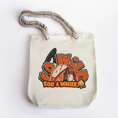 Go Wild for a While sticker cute car decor Canvas tote bag Sumner Camping Art