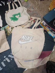 Huge Canvas Bag Tote Bag Shopping Bag Lot Nike Barnes & Noble Trader Joe’s