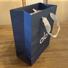 Alo Yoga Recycled Shopping Tote Bags Gray Blue Gym Lunch 10x8x4 Lot Of 5 Bags