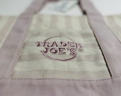 Authentic Trader Joe’s Mini Pastel Stripe Canvas Tote Bag Limited Edition 4/Set