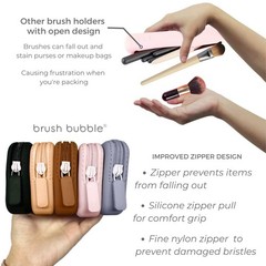 brush bubble silicone makeup holder Brush Case Small, Brown (Cases)