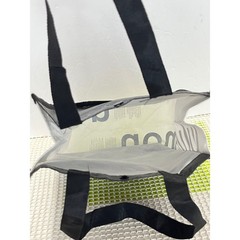 Lululemon Small Reusable Shopping Bag Black White SnapClosure Eco