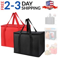Insulated Reusable Grocery Bags, X-Large Freezer Cooler Bag with Zippered Top…