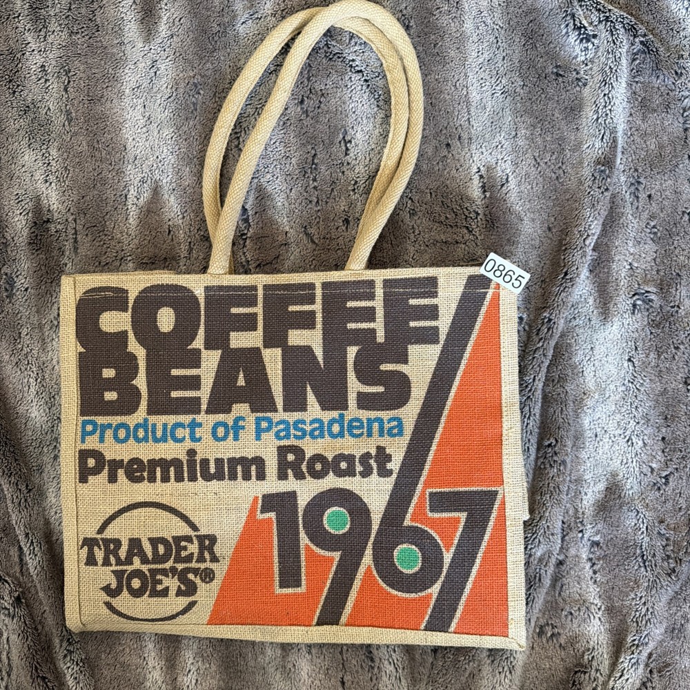 Trader Joe’s “Coffee Beans / Pasadena 1967” Jute Tote Bag Premium Collector