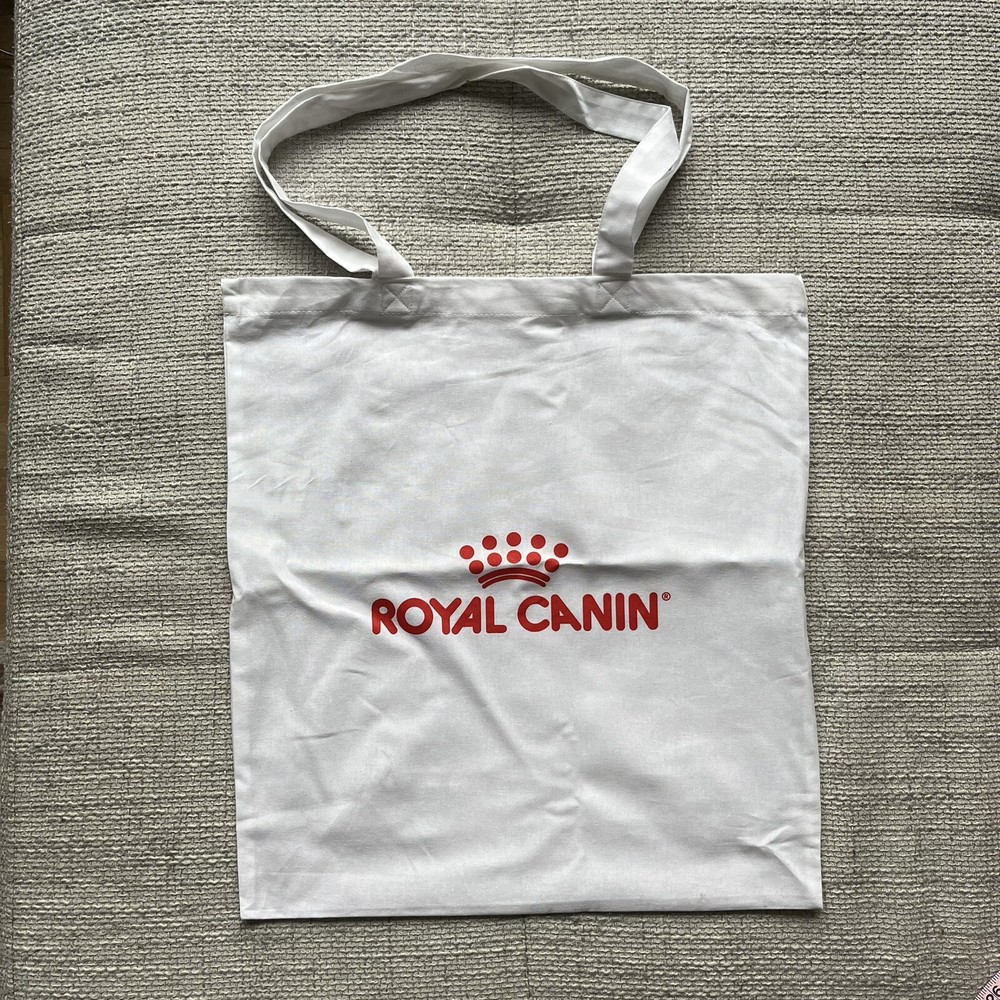 Royal Canin tote bag white logo size 42x38cm