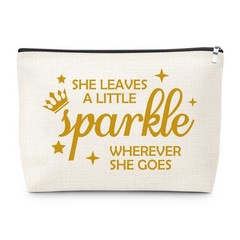 Funny Gifts for Best Friend Makeup Bag Positive Friendship White