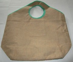 COASTAL EXTRA LARGE BURLAP Tote Bag ~ 20.5″W x 23″T ~ TROPICAL FISH