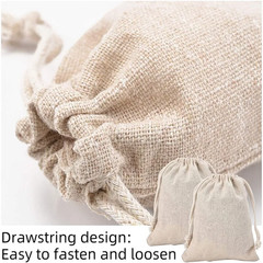 20 Pcs/Lot Linen Cotton Storage Bags with Drawstring Kitchen Food Home Organizer