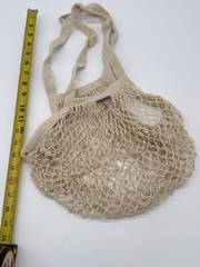 Eco Friendly Reusable Cotton Mesh Grocery Bags Set 7PACk Drawstring Produce Bags
