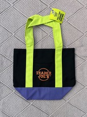 Trader Joe’s Halloween Mini Canvas Reusable Bag: Black Purple Green Multicolor