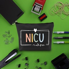 NICU Nurse Makeup Bag Gift Off White