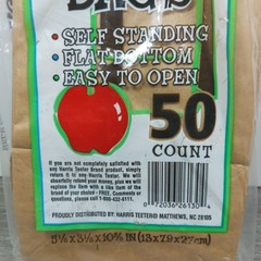 Vintage Harris Teeter Lunch Bags 50 Bags 5 1/8 X 3 1/8 X 10 5/8 Inches