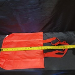 Lot of 37 Lululemon Red Black & White Reusable Tote Shopping Bag Coated Canvas