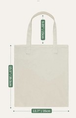 Canvas Tote Bag Cat Print Foldable Large Beige Shopping Bag
