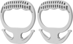 Grocery Bag Handle (2-Pack Grey) Ergonomic Carrier for Shopping Groceries