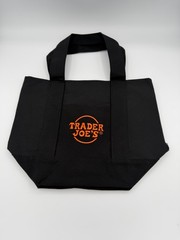 Trader Joe’s Reusable Canvas Tote Bag – Black Orange – Limited Edition – New