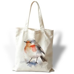 Canvas Tote Bag, Cute Bird Tote Bag, Reusable Grocery Shoulder Shopping Bags,…