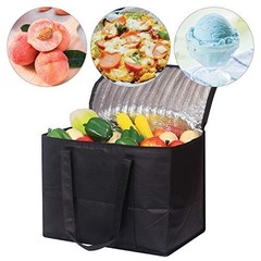 8 Large Insulated Reusable Grocery Bags – Heavy Duty Cooler Totes, Zippered, Fol