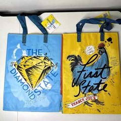 Trader Joe’s Delaware Tote Bag Eco Reusable Shopper Blue Hen, Diamond