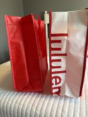 New Lululemon Large Reusable Shopper Bags Lot Of 2, 16x14x6in.