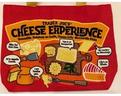 Trader Joe’s Cheese Adventures Cheese Themed 100% Cotton Reusable Tote Bag 🛍️🧀