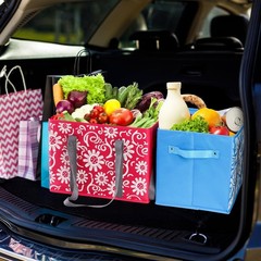 Heavy Duty Collapsible Foldable Reusable Grocery Shopping Bags 4 Pack