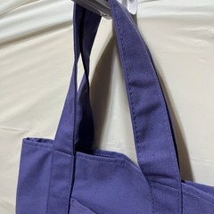 Trader Joe’s Purple Canvas Reusable Shopping Bag Foldable Solid Plain Tote