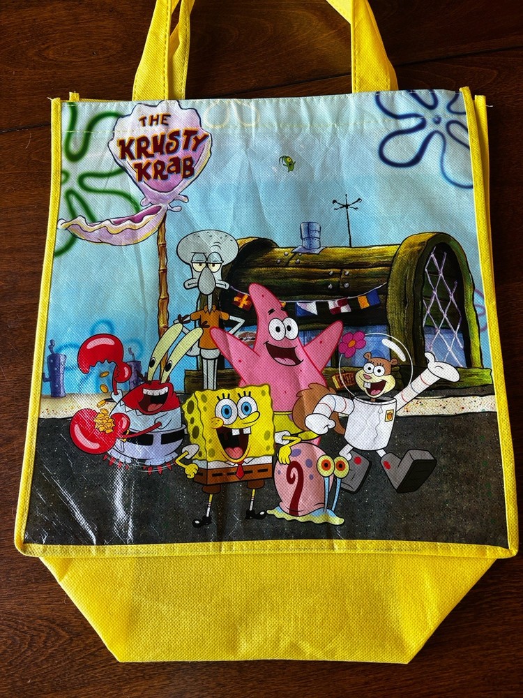 NICKELODEON SPONGEBOB SQUAREPANTS REUSABLE TOTE BAG NEW