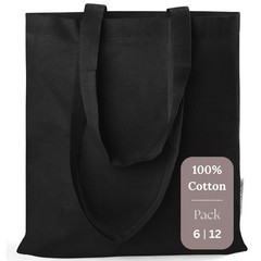 Cotton Tote Bags 16×15 Inch Lightweight Reusable Medium Cloth Grocery Shopping