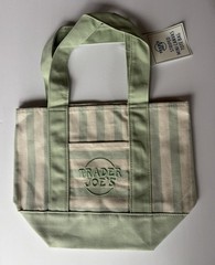 Trader Joe’s Mini Pastel Stripe Canvas Tote Bag Limited Edition Set Of 4