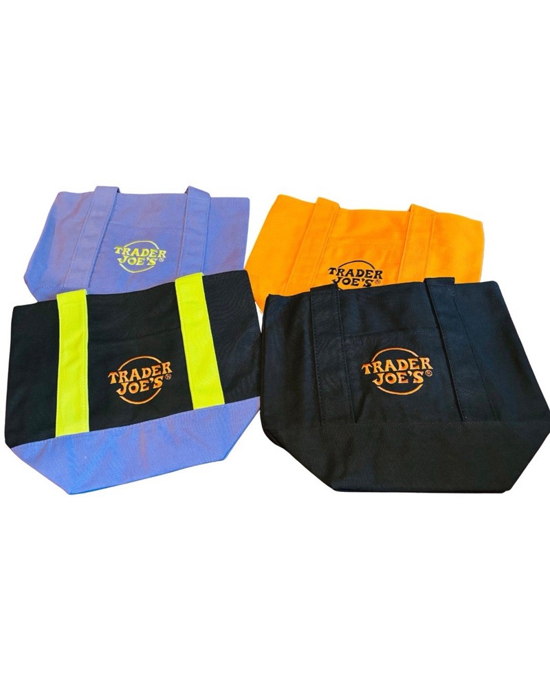 Trader Joe’s Halloween Mini Tote Bag – PURPLE/neon green NEW 1 tote bag