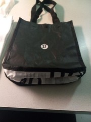 Lululemon Reusable Shopping Tote Bag Small Black & White Lot 3 Used